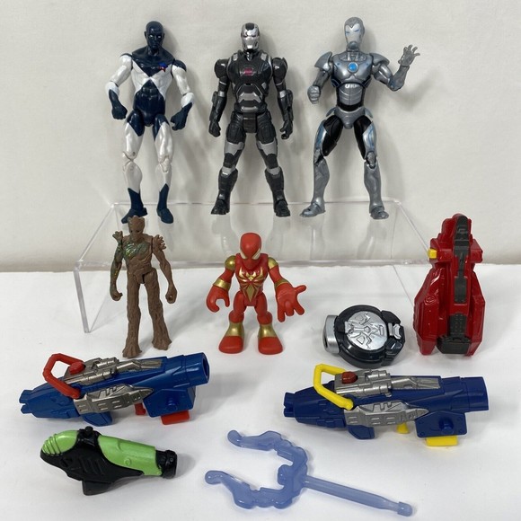 Marvel Other - Marvel Action Figure Lot Vance Astro, Iron Man War Machine Groot Weapon Launcher